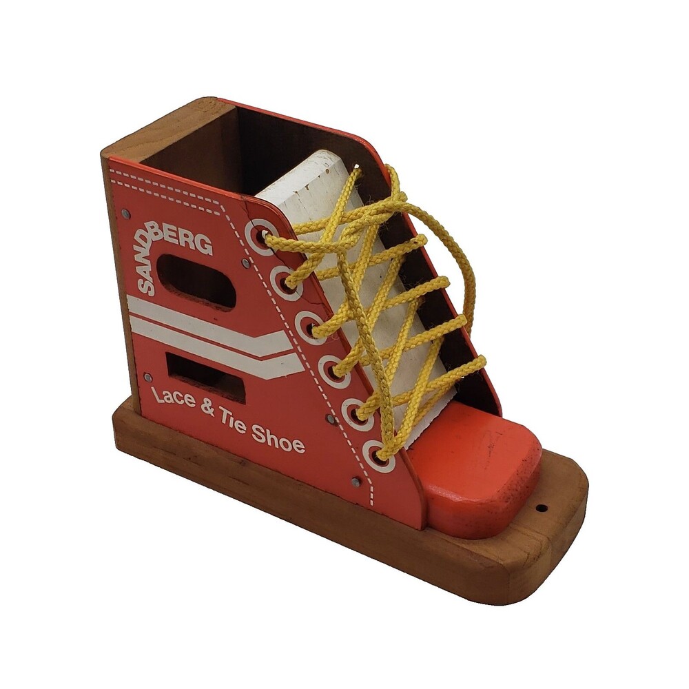 Vintage Sandberg Lace And Tie Educational Learning Shoe Laces